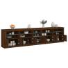 Modern Sideboard with LED Lights - Brown Oak 283x37x67 cm