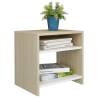 Stylish Bedside Cabinets Set - White & Sonoma Oak | HipoMarket