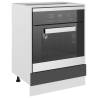 Oven Cabinet Grey 60x46x81.5 cm | Durable Kitchen Storage