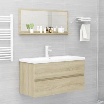 Sonoma Oak Bathroom Mirror - Stylish & Functional Design