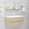 Sonoma Oak Bathroom Mirror - Stylish & Functional Design