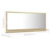 Sonoma Oak Bathroom Mirror - Stylish & Functional Design