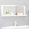 Bathroom Mirror High Gloss White 100x10.5x37 cm Engineered Wood Colour high gloss white Size 100 x 10.5 x 37 cm Quantity in Package 1 