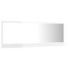 High Gloss White Bathroom Mirror - 100x10.5x37 cm