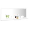 High Gloss White Bathroom Mirror - 100x10.5x37 cm