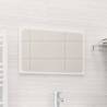 High Gloss White Bathroom Mirror - Contemporary Style