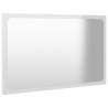 High Gloss White Bathroom Mirror - Contemporary Style