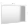 High Gloss White Bathroom Mirror - Contemporary Style