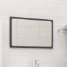 High Gloss Grey Bathroom Mirror 60x1.5x37 cm | Hipomarket