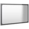 High Gloss Grey Bathroom Mirror 60x1.5x37 cm | Hipomarket