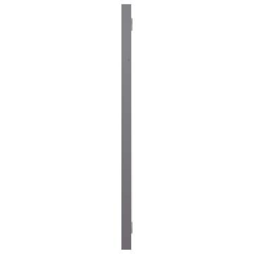 High Gloss Grey Bathroom Mirror 60x1.5x37 cm | Hipomarket