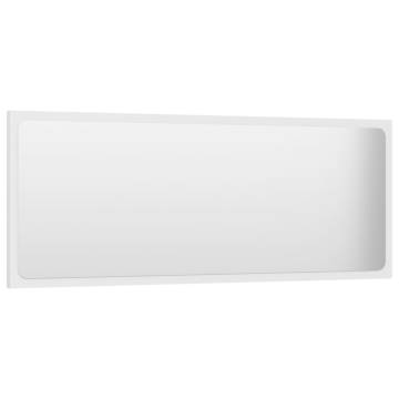 Elegant White Bathroom Mirror - 100x1.5x37 cm | HipoMarket