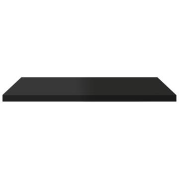 High Gloss Black Bookshelf Boards - 4 Pcs | Hipo Market