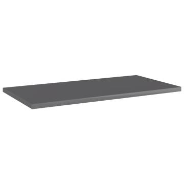 Bookshelf Boards - High Gloss Grey 4 pcs | Hipo Market