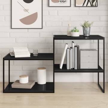 High Gloss Black Bookshelf Boards - 4 pcs | Hipomarket UK