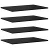 High Gloss Black Bookshelf Boards - 4 pcs | Hipomarket UK