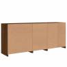 Modern Brown Oak Sideboard with LED Lights - 181.5x37x67 cm