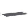 High Gloss Grey Bookshelf Boards - 4 pcs | Hipomarket