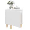 Stylish Bed Cabinets with Solid Wood Legs - 2 pcs White