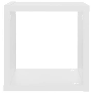 Wall Cube Shelves - 4 pcs White | Stylish & Durable Design