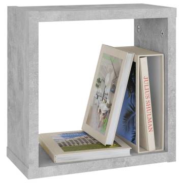 Wall Cube Shelves 4 pcs Concrete Grey - Stylish Storage