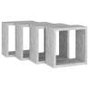 Wall Cube Shelves 4 pcs Concrete Grey - Stylish Storage