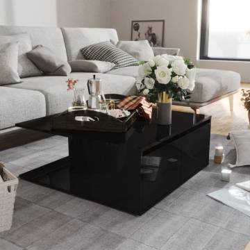 High Gloss Black Coffee Table - Stylish & Durable | HipoMarket