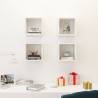 Wall Cube Shelves - Set of 4 White, 26x15x26 cm | Hipomarket