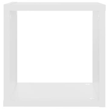 Wall Cube Shelves - Set of 4 White, 26x15x26 cm | Hipomarket