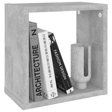 Wall Cube Shelves Set - 6 pcs Concrete Grey | Hipo Market