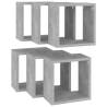 Wall Cube Shelves Set - 6 pcs Concrete Grey | Hipo Market