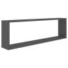 Elegant Grey Wall Cube Shelf Set - 2 pcs | HipoMarket UK