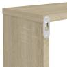 Wall Cube Shelf Set - 6 PCS White & Sonoma Oak | Hipomarket