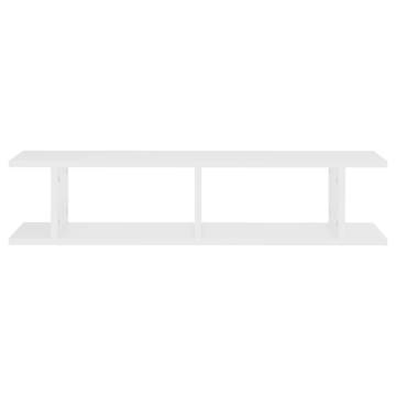 Wall Shelf 2 pcs White | Stylish Engineered Wood Design