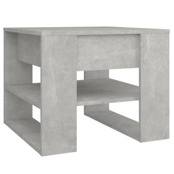 Concrete Grey Coffee Table - 55.5x55x45 cm Engineered Wood