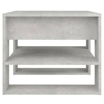 Concrete Grey Coffee Table - 55.5x55x45 cm Engineered Wood