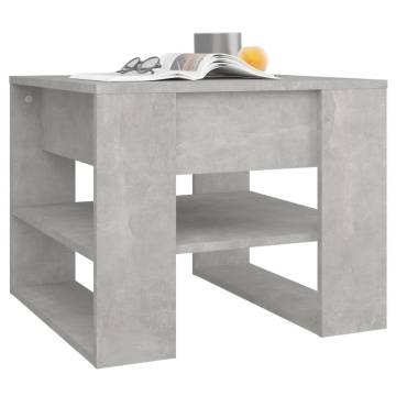 Concrete Grey Coffee Table - 55.5x55x45 cm Engineered Wood