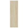 Stylish Wall Shelf Set in White and Sonoma Oak - 2 Pcs