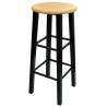 Stylish 3-Piece Bar Table and Stool Set - Wood & Steel