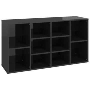 Shoe Bench High Gloss Black - Stylish & Functional Storage