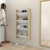 Stylish Wall Shoe Cabinets – White & Sonoma Oak | Hipo Market