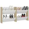 Stylish Wall Shoe Cabinets – White & Sonoma Oak | Hipo Market