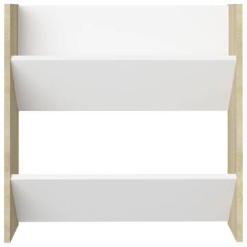 Stylish Wall Shoe Cabinets – White & Sonoma Oak | Hipo Market