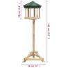 Standing Bird Feeder - Solid Firwood 33x110 cm | Hipo Market