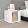 Bedside Table White 41x40x36 cm Engineered Wood Colour white Quantity in Package 1 