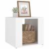 Elegant White Bedside Table - 41x40x36 cm Engineered Wood