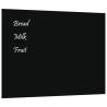 Wall-mounted Magnetic Board Black 80x60 cm - Durable Glass