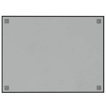 Wall-mounted Magnetic Board Black 80x60 cm - Durable Glass