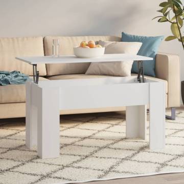 Modern White Coffee Table - 101x49x52 cm | HipoMarket UK