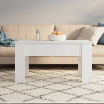 Modern White Coffee Table - 101x49x52 cm | HipoMarket UK